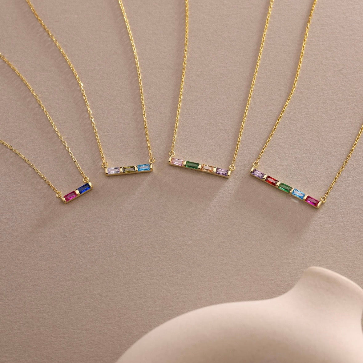 Family Birthstone Necklace