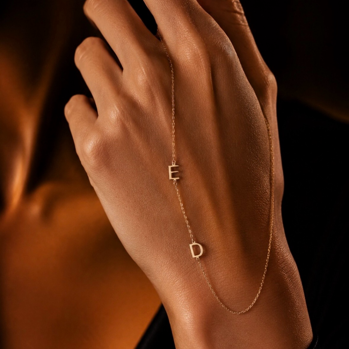 Side Initial Necklace