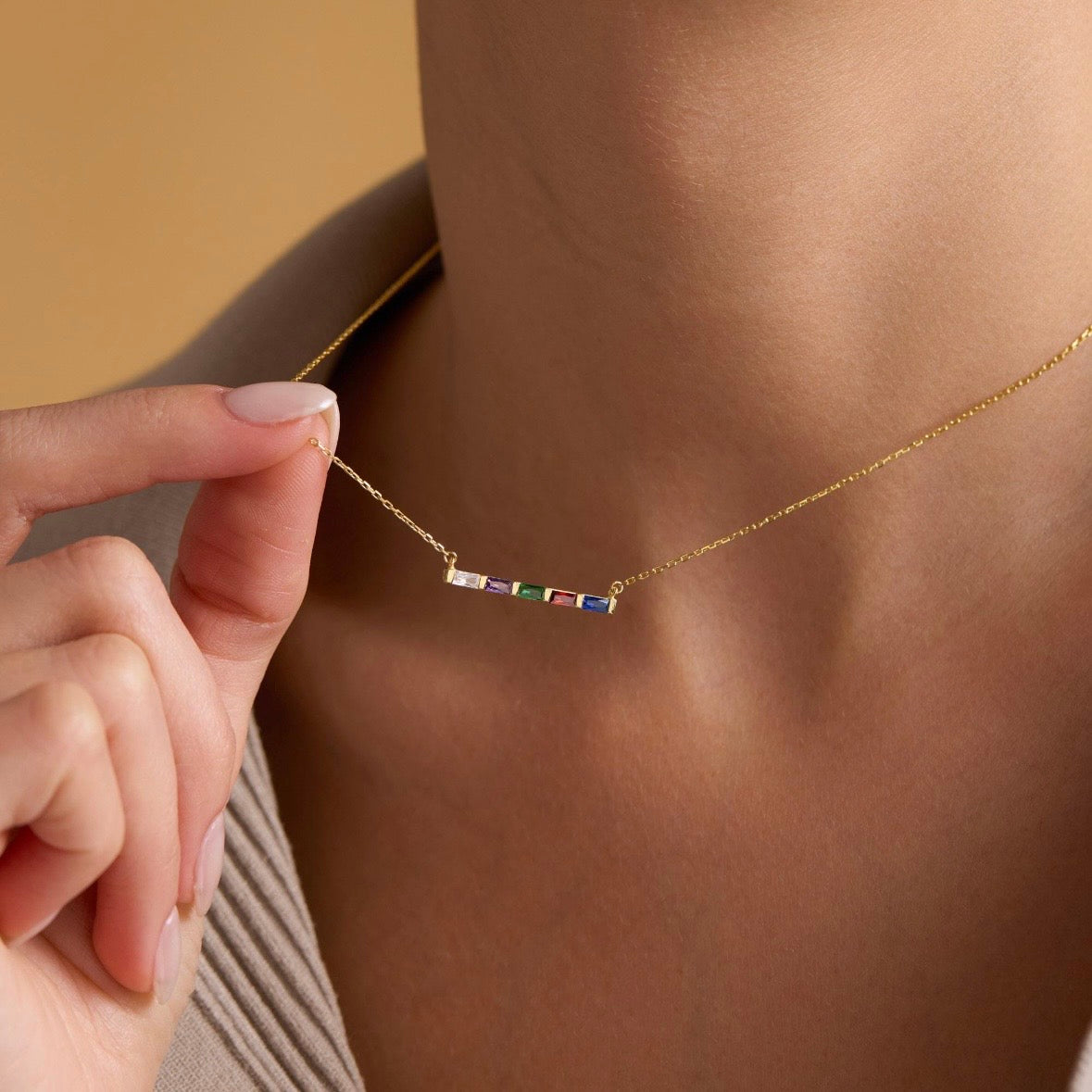 Family Birthstone Necklace