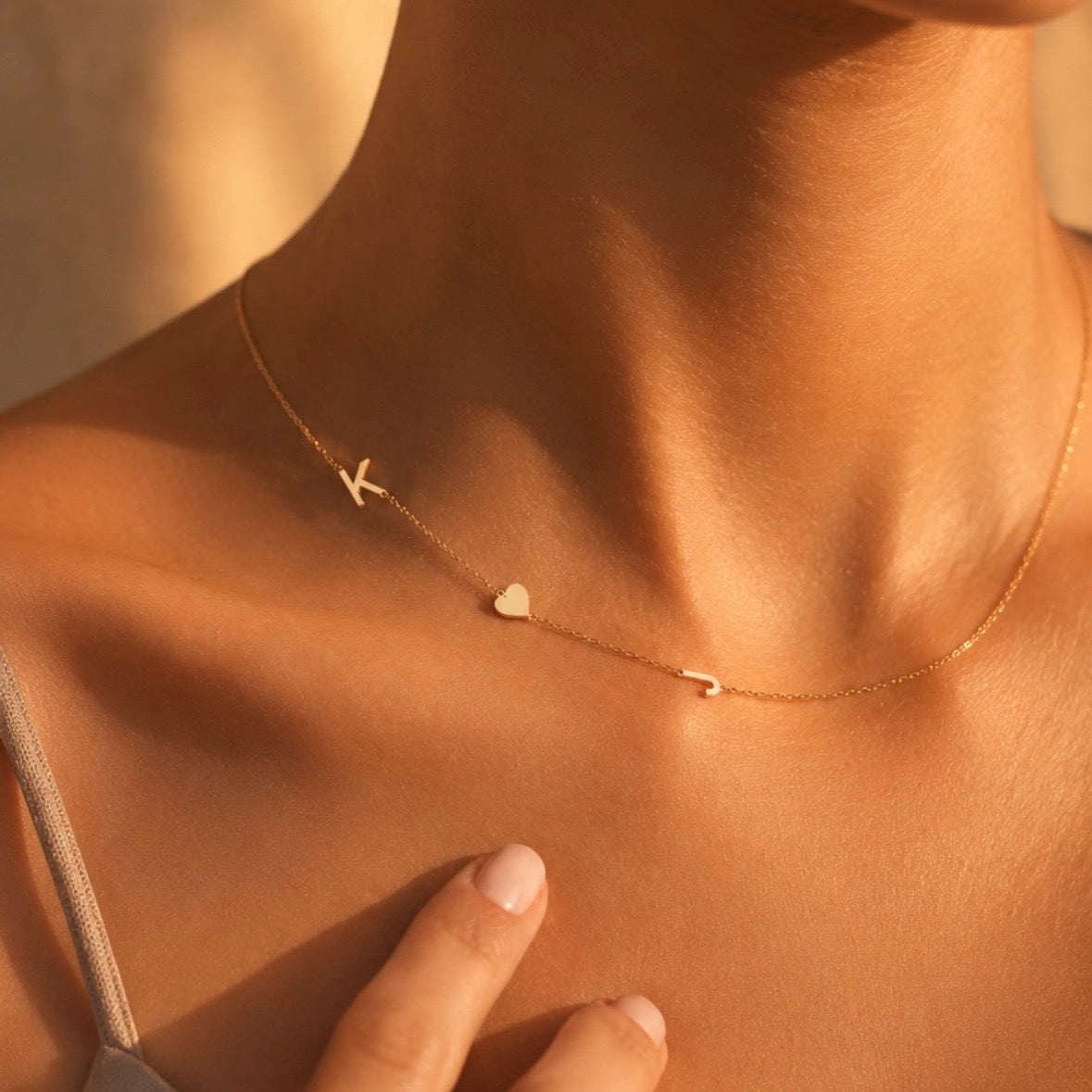 Side Initial Necklace