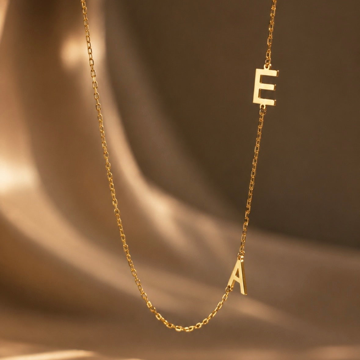 Side Initial Necklace