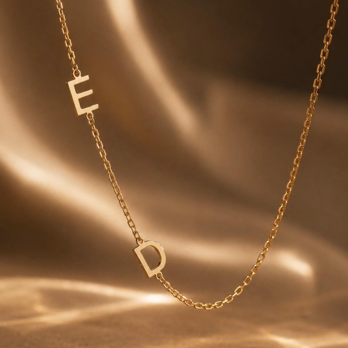 Side Initial Necklace