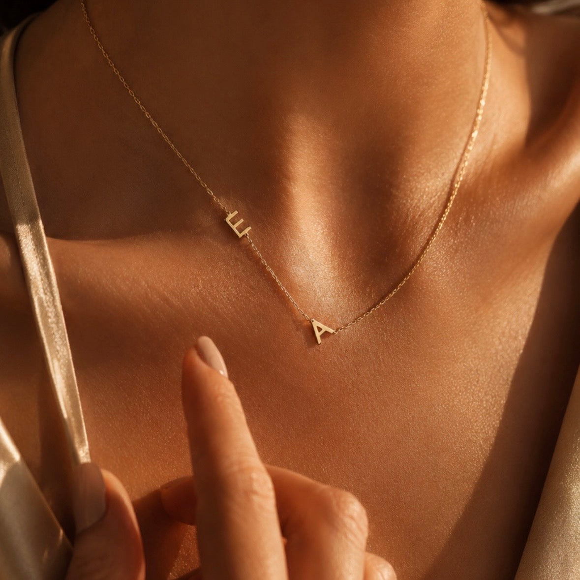 Side Initial Necklace