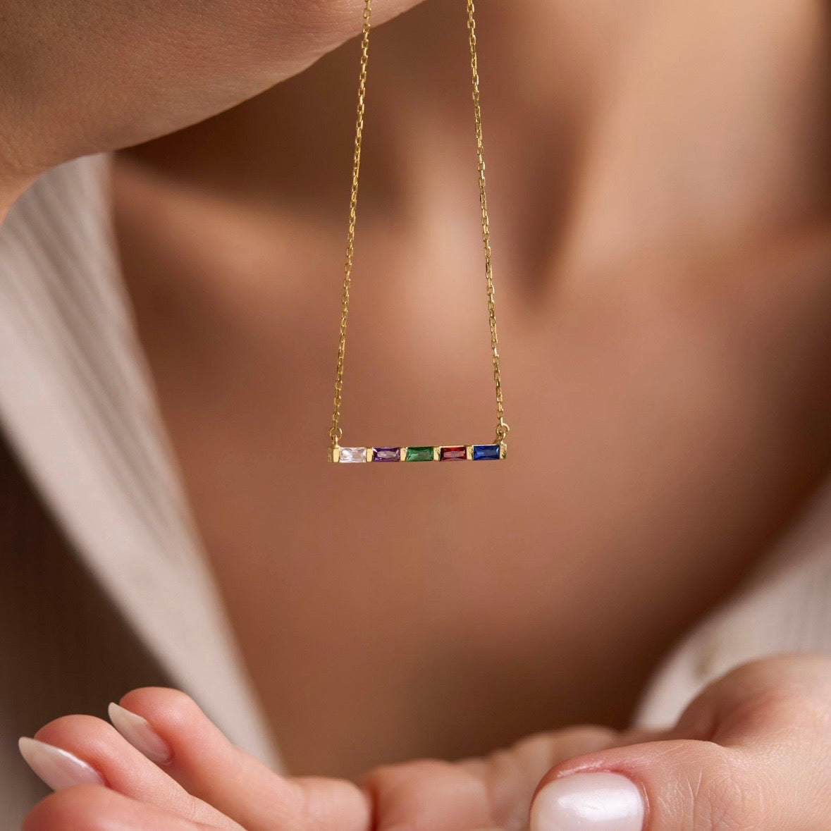 Family Birthstone Necklace