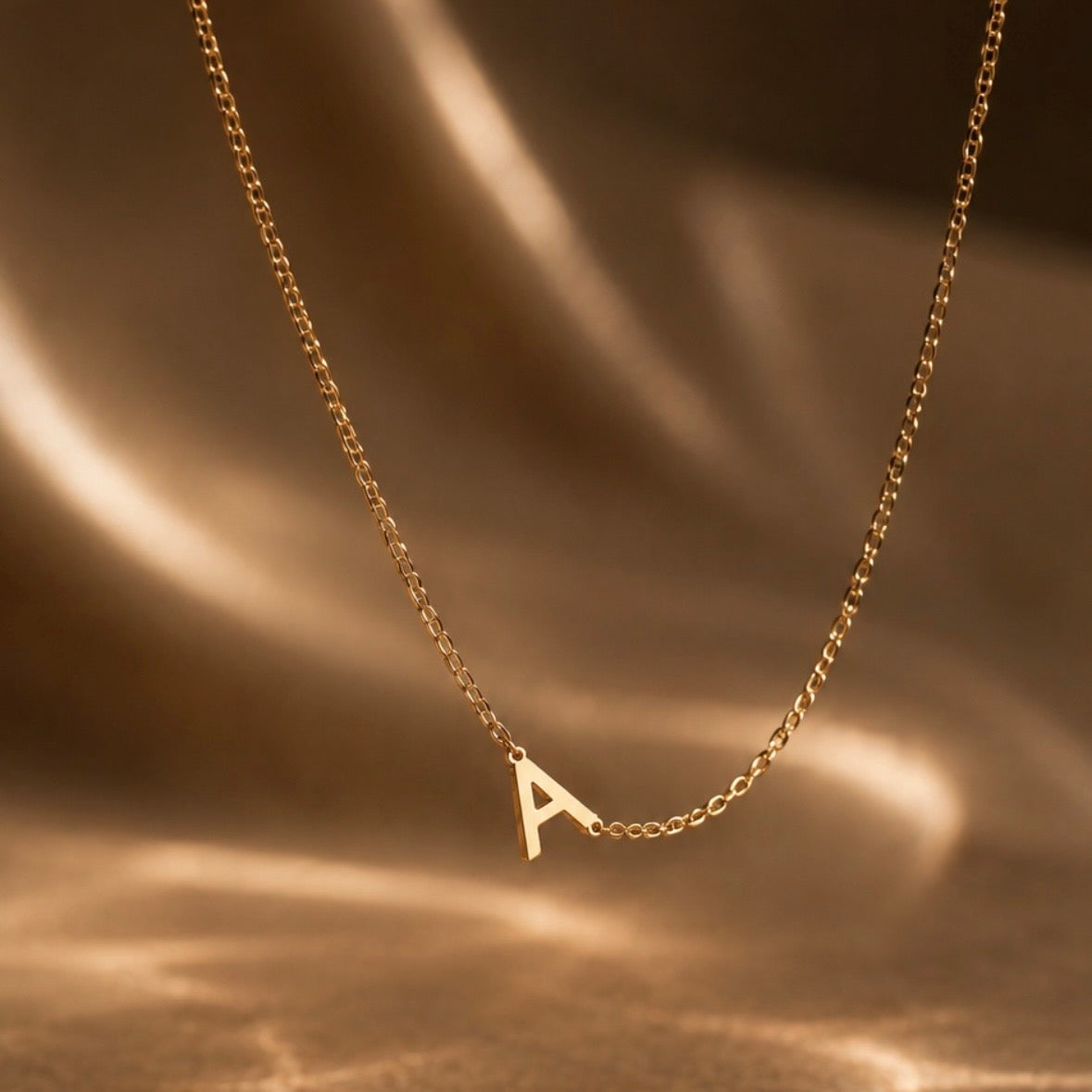 Side Initial Necklace