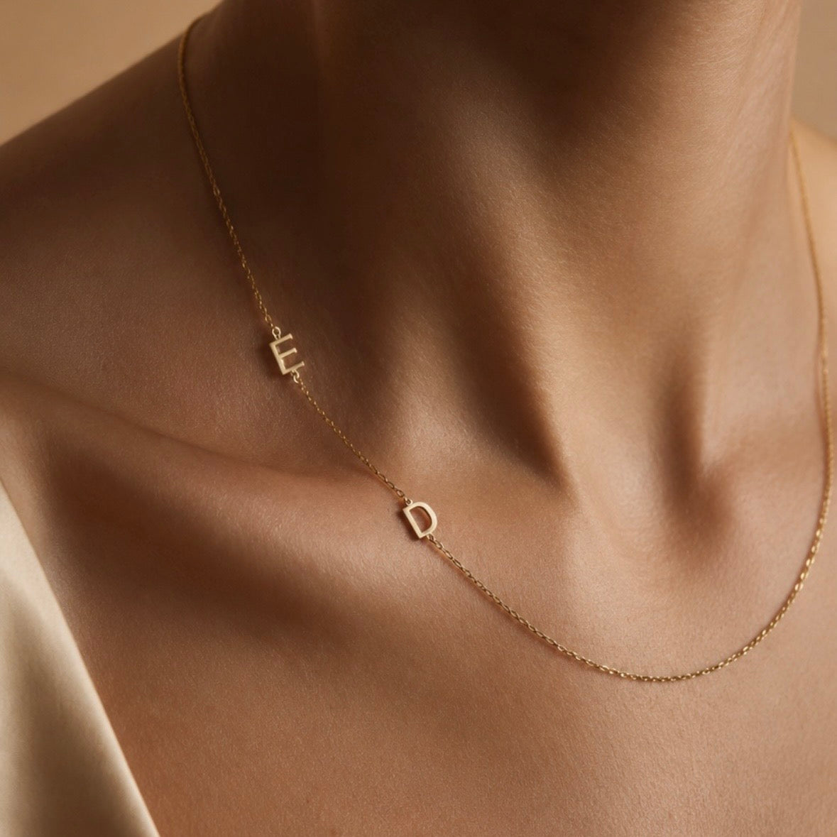 Side Initial Necklace